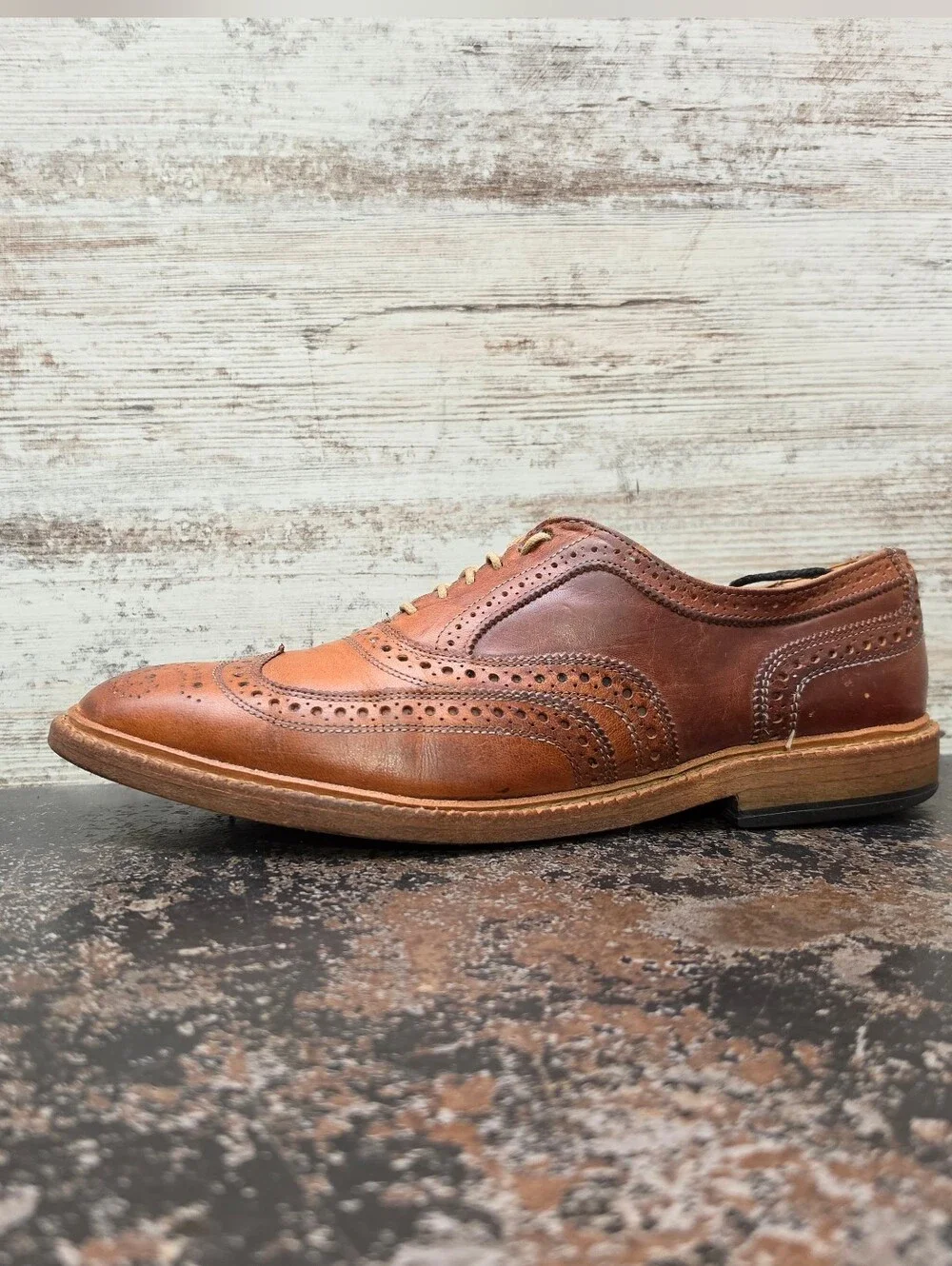 Mens Allen Edmonds Mctavish Wingtip Oxford Shoes Sz 11 B Used 26913 4035